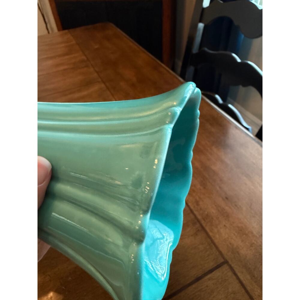 Fiesta turquoise medium vase 9.5” HLC USA ceramic flower vase Fiestaware - Picture 10 of 14
